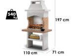 Palazzetti Gran Canaria – Grillkamin aus Beton – Grillrost 68×40 cm