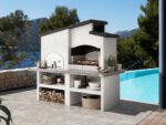 Palazzetti New Zealand 2 – Kombi-Grillkamin mit Holzbackofen aus Beton – Bild 3