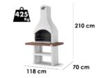 Palazzetti Oslo 2 – Grillkamin aus Beton – Grillrost 68×40 cm