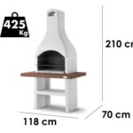 Palazzetti Oslo 2 – Grillkamin aus Beton – Grillrost 68×40 cm