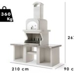 Palazzetti Pamplona – Kombi-Grillkamin-Holzbackofen aus Beton