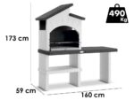 Palazzetti Ravello – Holz-Grillkamin aus Beton – Grillrost 68×40 cm