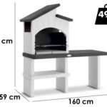 Palazzetti Ravello – Holz-Grillkamin aus Beton – Grillrost 68×40 cm