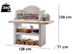 Palazzetti St. Tropez – Grillkamin aus Beton – Grillfläche 76×40 cm