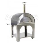 Pizza Holzofen für draußen Cibus INOX – Backfähigkeit: 5 Pizzen