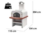 Pizzaofen Palazzetti Easy Large mit Unterbau – Holzbackofen – Innenraum 77×96 cm