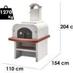 Pizzaofen Palazzetti Easy Large mit Unterbau – Holzbackofen – Innenraum 77×96 cm