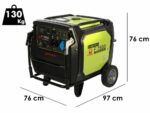 Pramac P7500I – Schallgedämpfter Stromerzeuger auf Rädern mit Inverter 7 kW – Dauerbetrieb 6,5 kW Einphasig 230 V – Bild 4