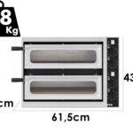 Prismafood SMALL BASIC 2/40 VETRO 4T – Pizzaofen- 4 Thermostate