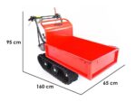 Raupendumper AMA TAG300T mit ausdehnbarer Mulde – Tragfähigkeit 300 Kg