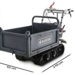 Raupendumper Blackstone TB 3250 F mit kippbarer Bordwand – Tragfähigkeit 320 Kg