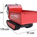 Raupendumper BLUE BIRD Transporter 500 H – Ausziehbare Mulde mit 500 kg Tragfähigheit