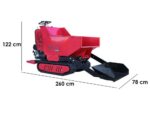 Raupendumper Blue Bird Trasporter 500DL – Hydraulisches Kippsystem, Ladekapazität 500 kg