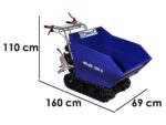 Raupendumper BullMach HELIOS 320 D – Dumper-Mulde, Antrieb manuell, max. Nutzlast 320 Kg