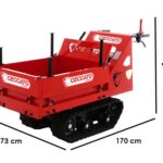 Raupendumper CECCATO CINGOLONE – Auziehbarer Kasten – Tragfähigkeit 350 kg