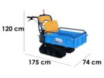 Raupendumper EuroMech EM400H-Agri – Ausziehbare Mulde – 400 kg Nutzlast