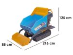 Raupendumper EuroMech EM500L-Dump & Shovel – 500 kg Dumper Mulde mit hydraulischem Kippsystem und Schaufel