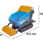 Raupendumper EuroMech EM500L-Dump & Shovel – 500 kg Dumper Mulde mit hydraulischem Kippsystem und Schaufel