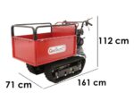 Raupendumper GeotechPro GeoPorter H-540E Hydro – Hydraulische ausziehbare Mulde 500Kg