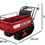Raupendumper mit ausziehbarer Ladefläche AgriEuro Premium Ranger M570 H-E – Honda GX200 Motor – E-Starter