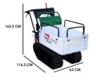Raupendumper Seven Italy T300 GX-E – ausdehnbare Mulde – Elektrostarter – Tragfähigkeit 300 kg