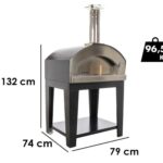Rossofuoco Campagnolo – Holzbackofen für den Außenbereich mit Wagen- schwarz