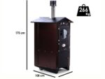 Rossofuoco Garden 80 – Holzbackofen für den Außenbereich – Braun