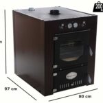 Rossofuoco Garden Color 80 – Einbau-Holzbackofen Braun