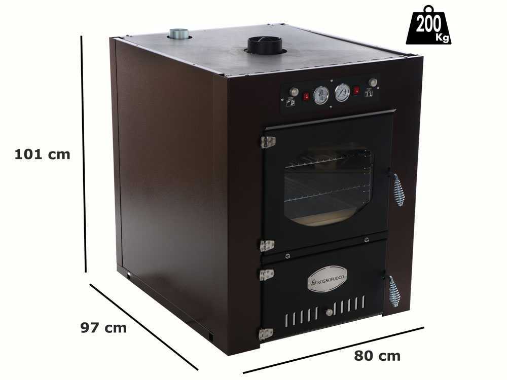 Rossofuoco Garden Color 80 – Einbau-Holzbackofen Braun – Bild 1