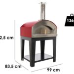 Rossofuoco Nonna Luisa – Holzbackofen für den Außenbereich mit Wagen – rot
