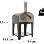 Rossofuoco Nonna Luisa – Holzbackofen für den Außenbereich mit Wagen – schwarz