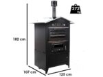 Rossofuoco Sedicinoni 80 – Holzbackofen für draußen – black
