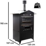 Rossofuoco Sedicinoni 80 – Holzbackofen für draußen – black