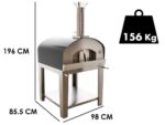 Seven Italy Ade – Holzbackofen für draußen mit Wagen – Anthrazit