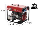 TecnoGen H8000TELX – Benzin-Stromerzeuger mit Elektrostarter 6 kW – Dauerleistung 5.4 kW – 400V