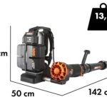 Worx Nitro WG572E – Rückentragbarer Akku-Laubbläser – 4x20V/4Ah